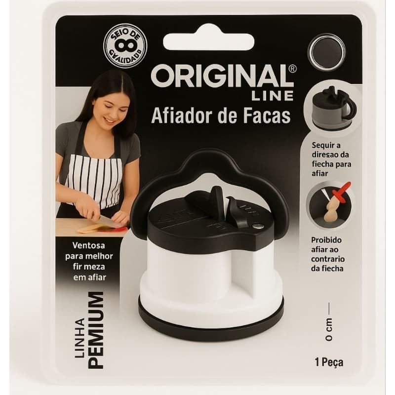 Amolador Afiador Facas com Ventosa