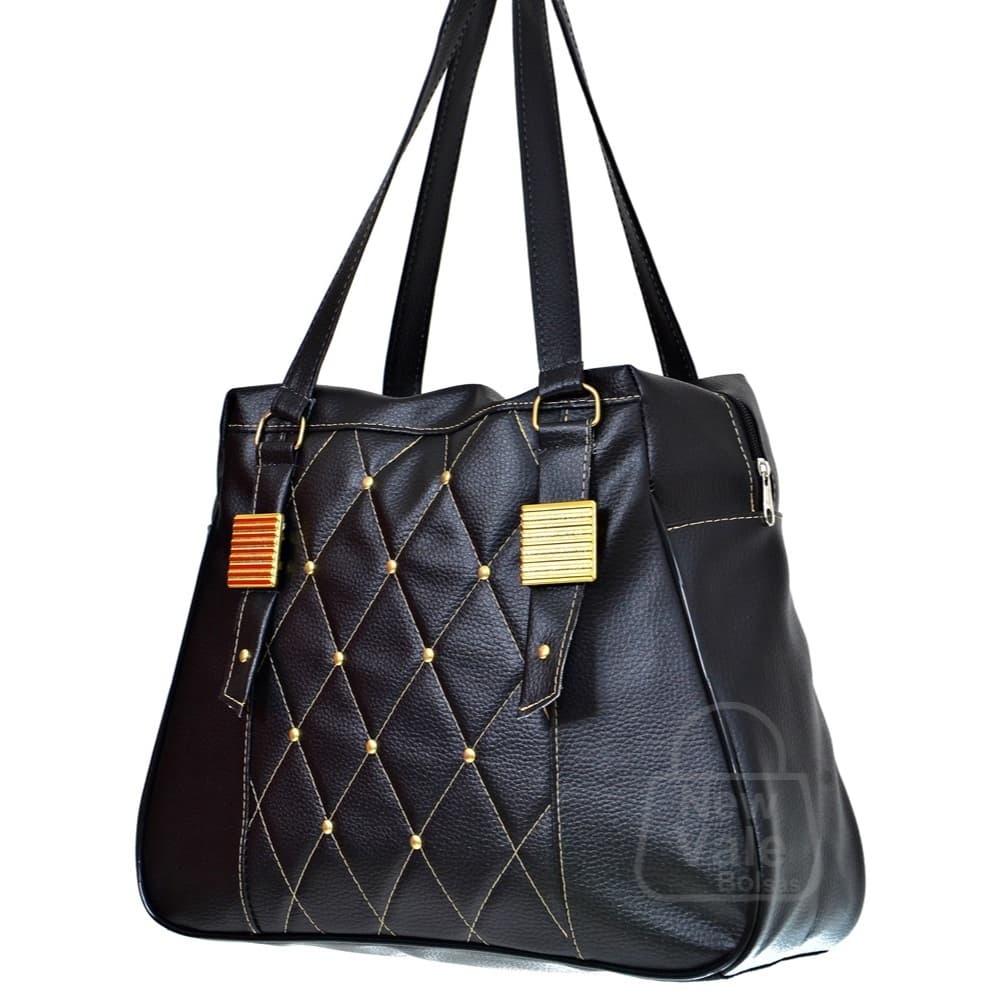 Bolsa Feminina c/Lindos Spikes e Alças de Ombro com Ótimo Preço