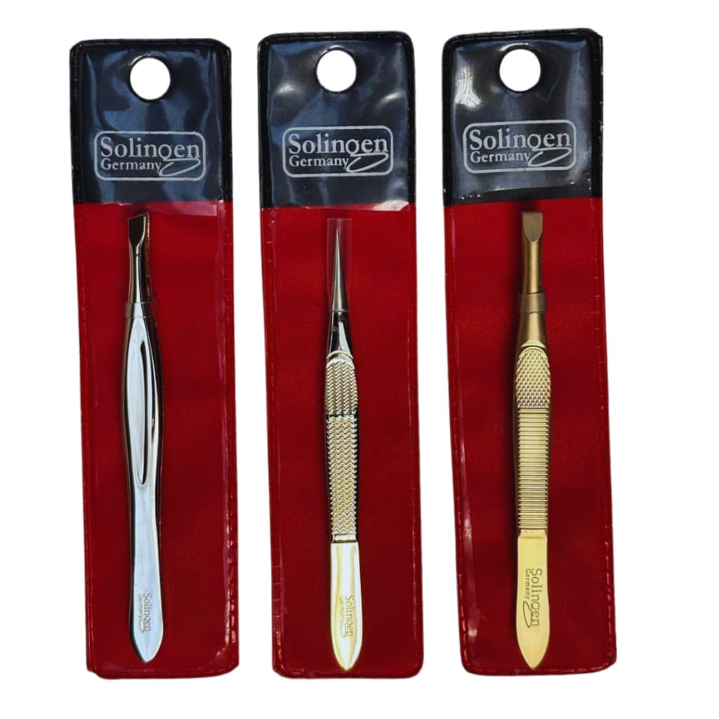 Kit 3 Pinças Solingen Para Designer De Sobrancelhas Profissional