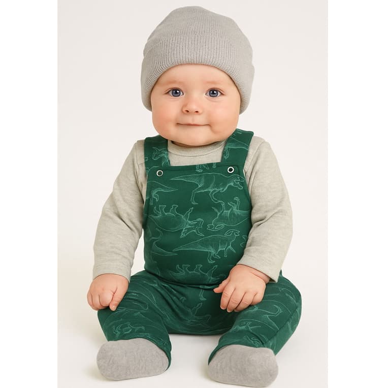 Conjunto Jardineira e Body Menino kit Roupas de Bebê