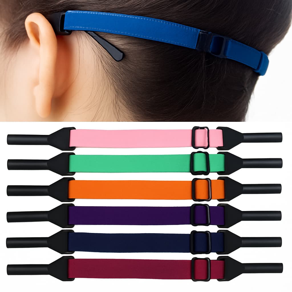 Cordão Ajustável com ponta de silicone para óculos