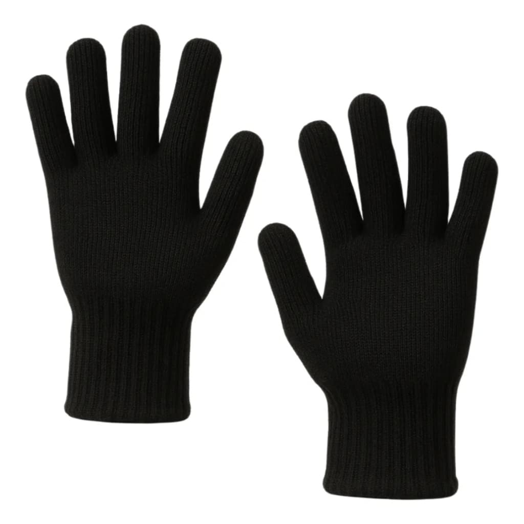 Luva De Lã Inverno Frio Masculino Feminino Preta Adulto