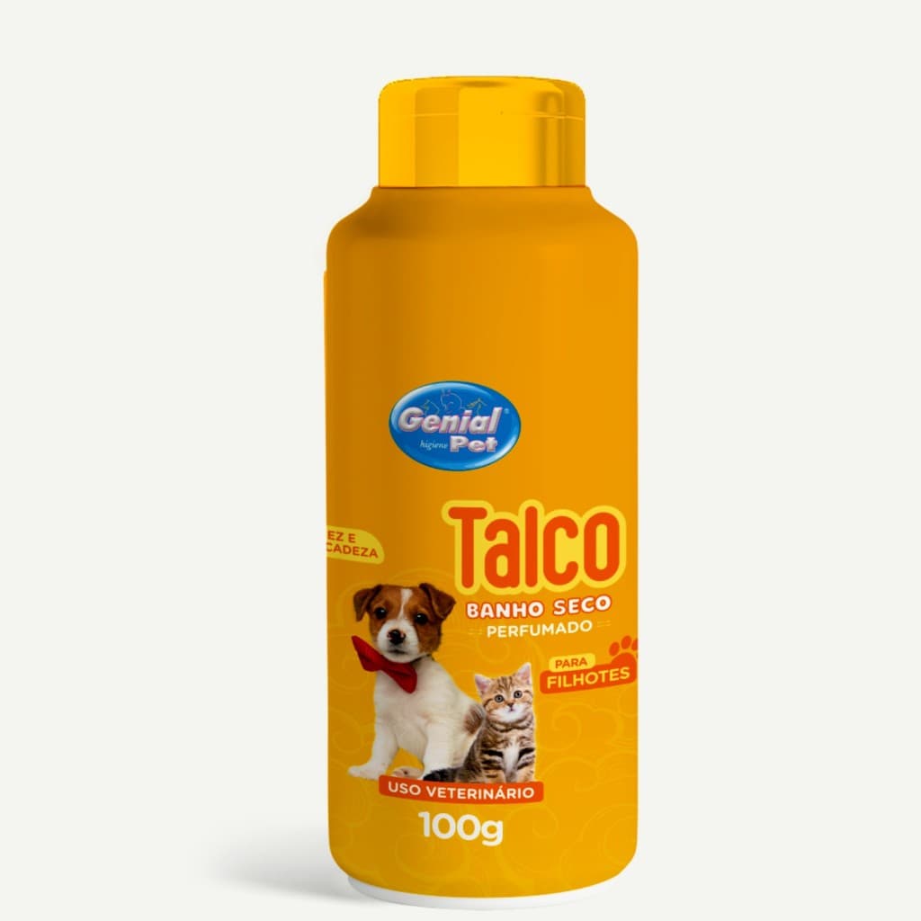 Talco Banho A Seco Para Gatos E Cachorro Talco Perfumado Para Filhotes Super Cheiroso 100g
