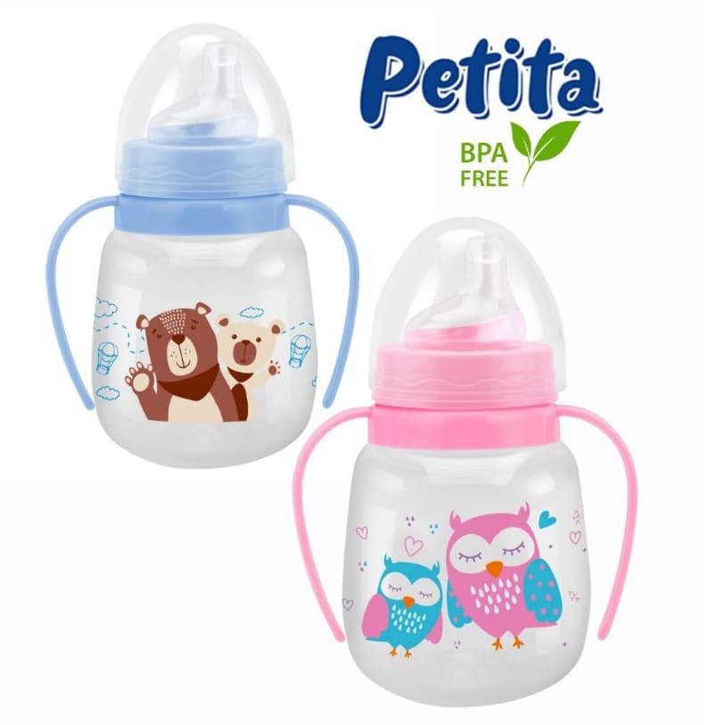 Copo Infantil de Treinamento 240ml com Alça Petita | Bico de Silicone Antivazamento | Livre de BPA