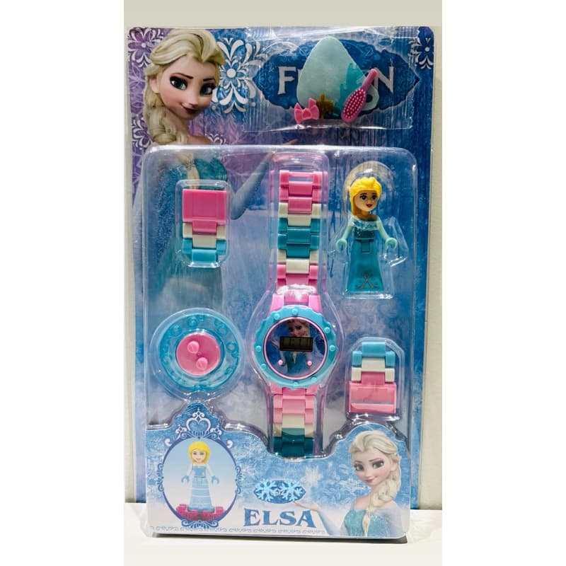 Relógio Infantil Princesa do Gelo Elsa com acessórios