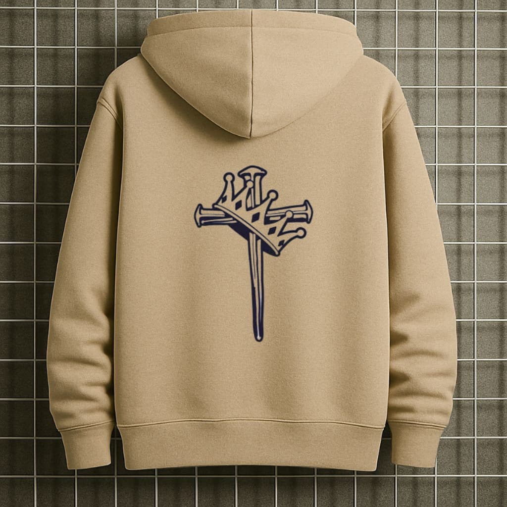 Moletom Masculino Jesus Cristo Coroa De Espinhos Estilo Cristão Blusa De Frio Flanelada Inverno