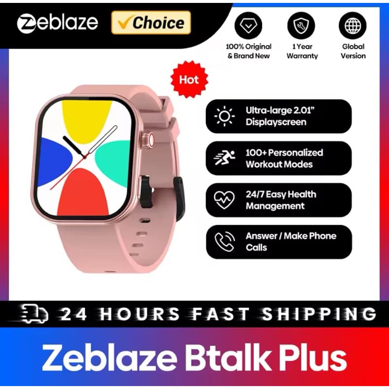 Zeblaze Btalk Plus Chamadas de Voz Smartwatch 2.03 ''Display HD Colorido Mais de 100 Modos Esportivos