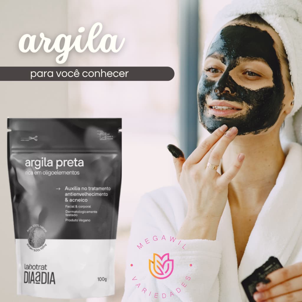 Argila Preta Pó Anti-Idade Corporal Facial Labotrat 100g