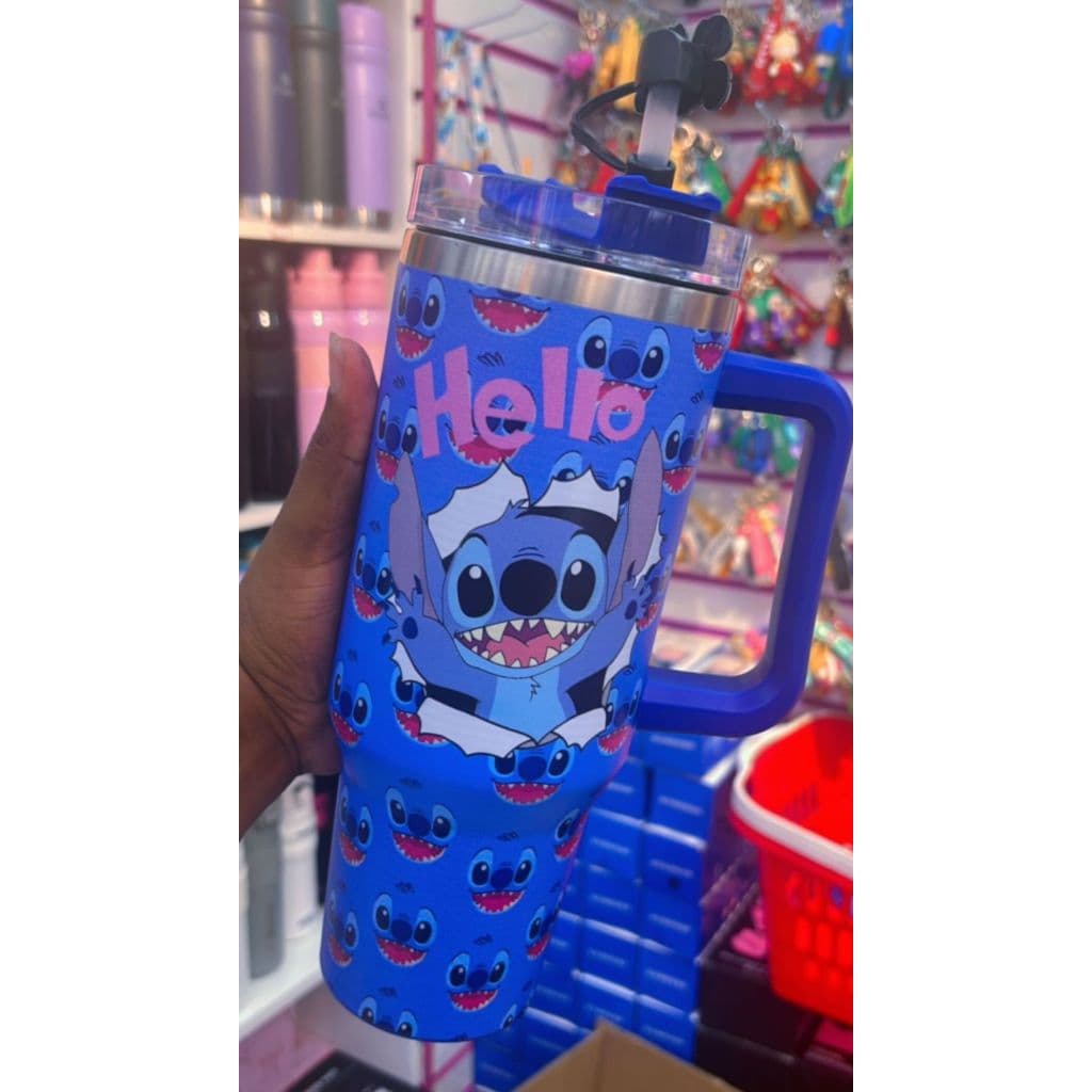 Copo Térmico stithi, personalizado  1200ml com Tampa e Canudo – Inox, Mantém Bebidas Geladas