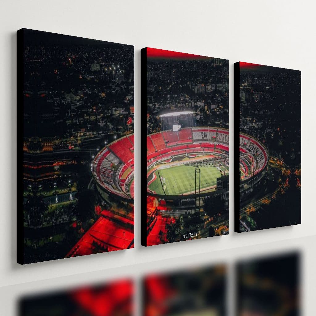 Kit 3 Quadro Decorativo Morumbi São Paulo Futebol