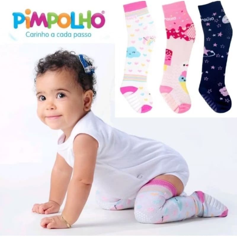 Meia joelheira Pimpolho acima 5 meses