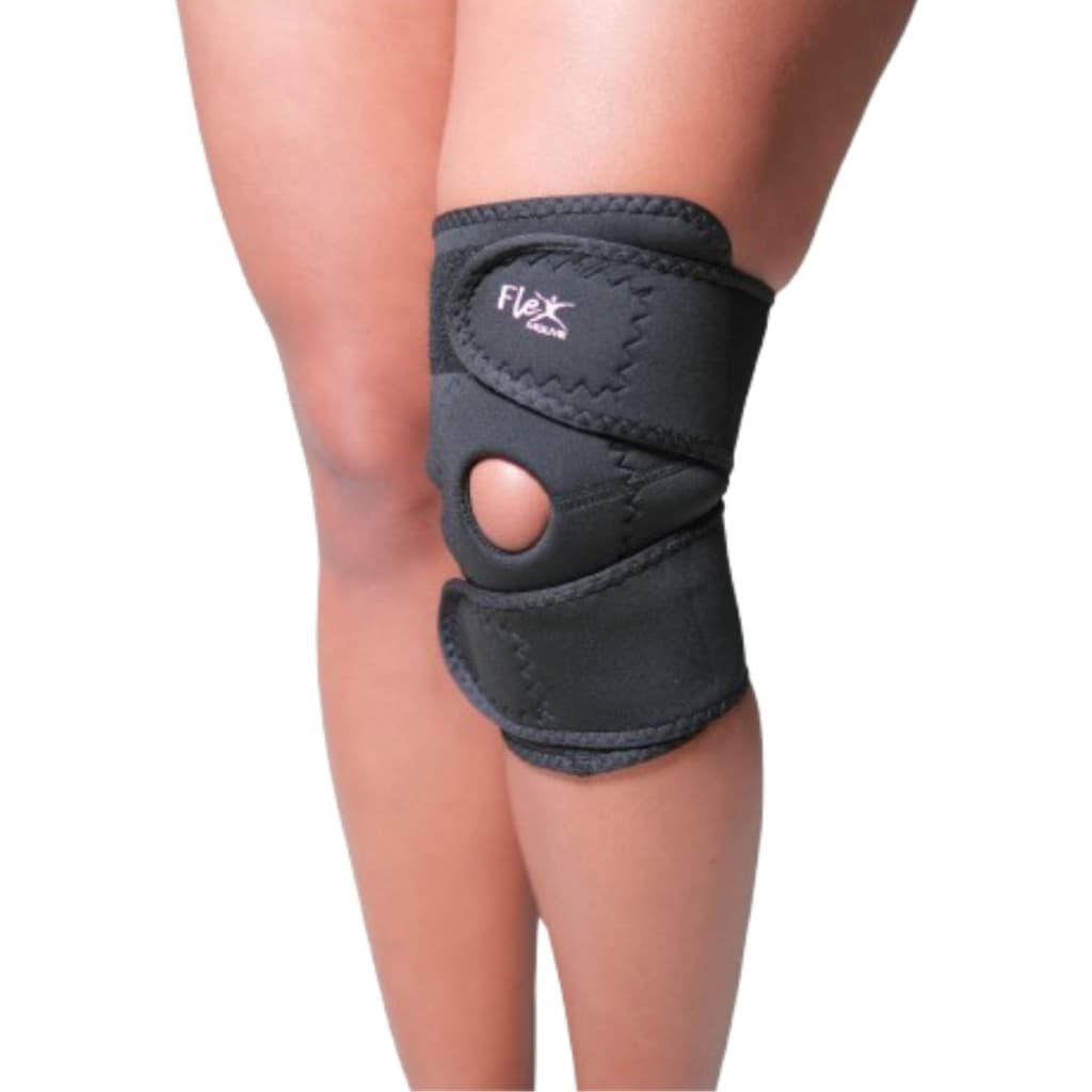 Joelheira Articulada Ajustável Neoprene Reforçada Treino, Crossfit, Exercícios, Futebol