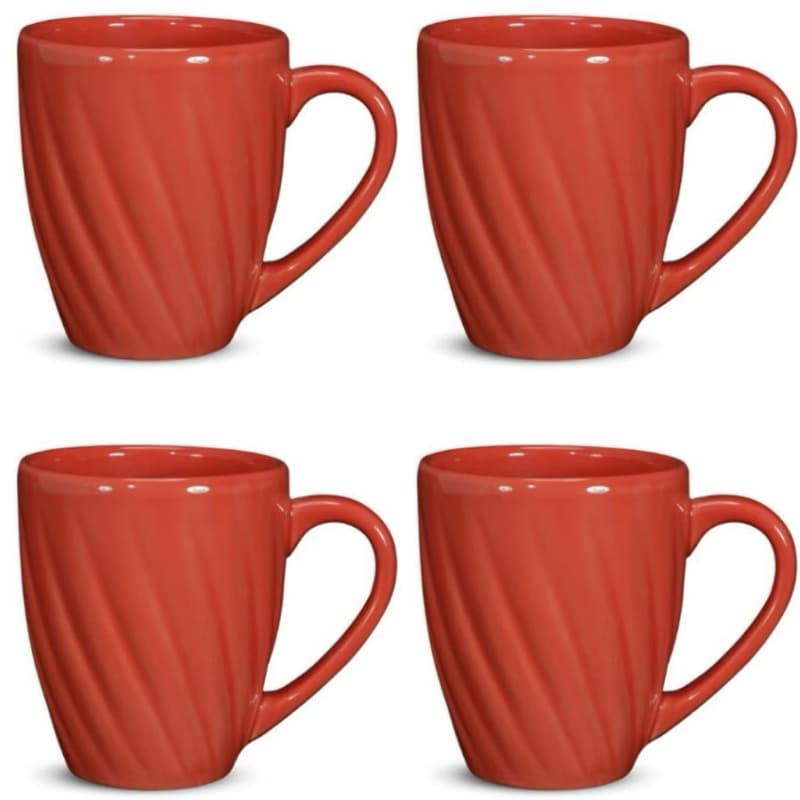 Kit 4 Canecas Espanha 400mL de Cerâmica 12 Cores Café Cappuccino Mesa Posta