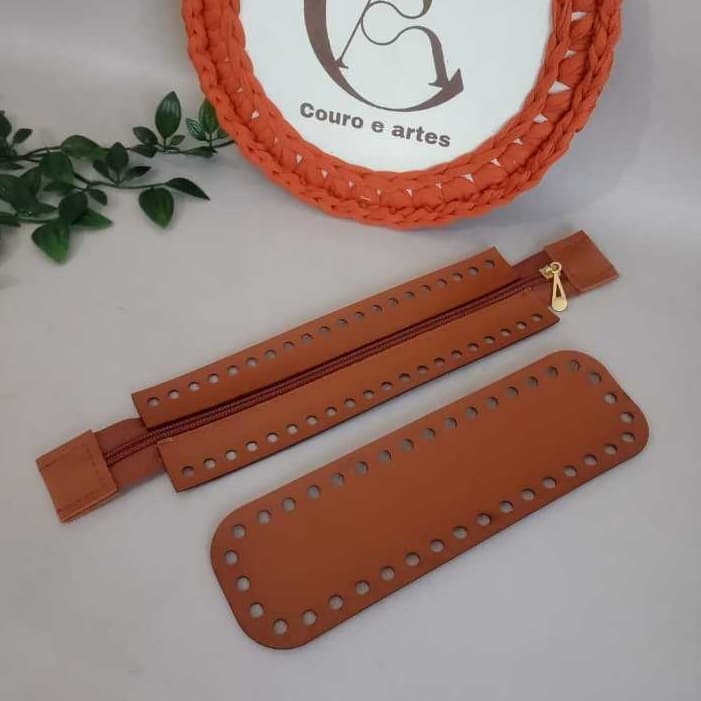 Kit Bolsa Fundo + Canal de Zíper para bolsa de croche, macrame ou trico
