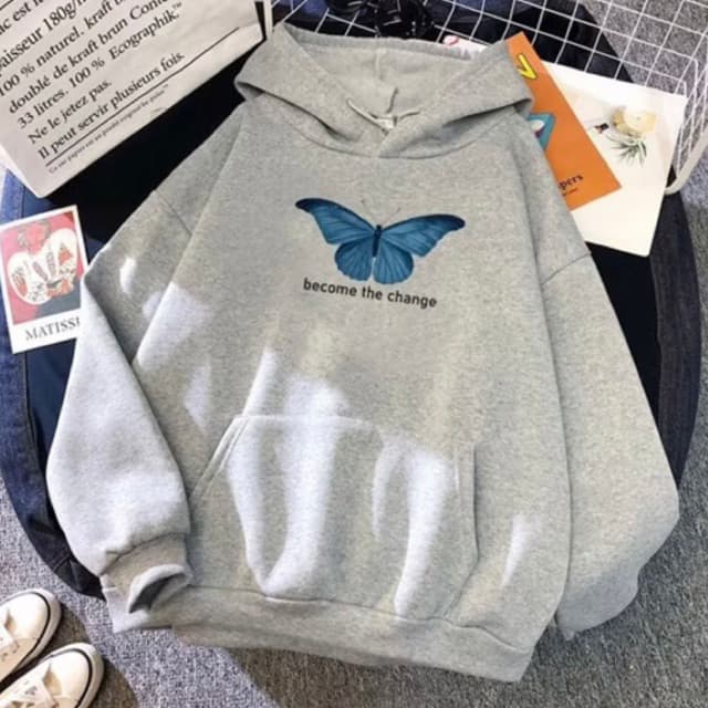 Moletom Cangurú Confortável Unissex Borboleta