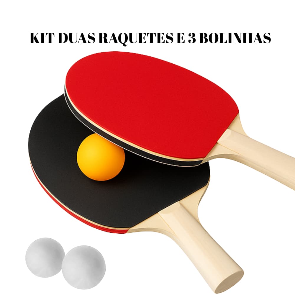 Raquete Para Mesa Ping Pong Com Bolinha Kit