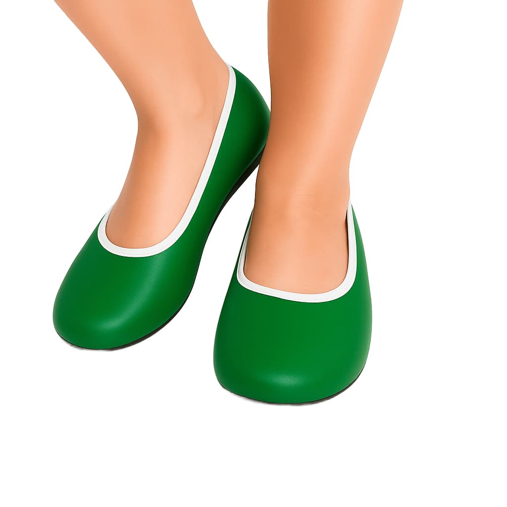 Sapatilha Verde Escuro Simples de Ballet de Carnaval Diversão infantil Festa Fantasia jazz cosplay