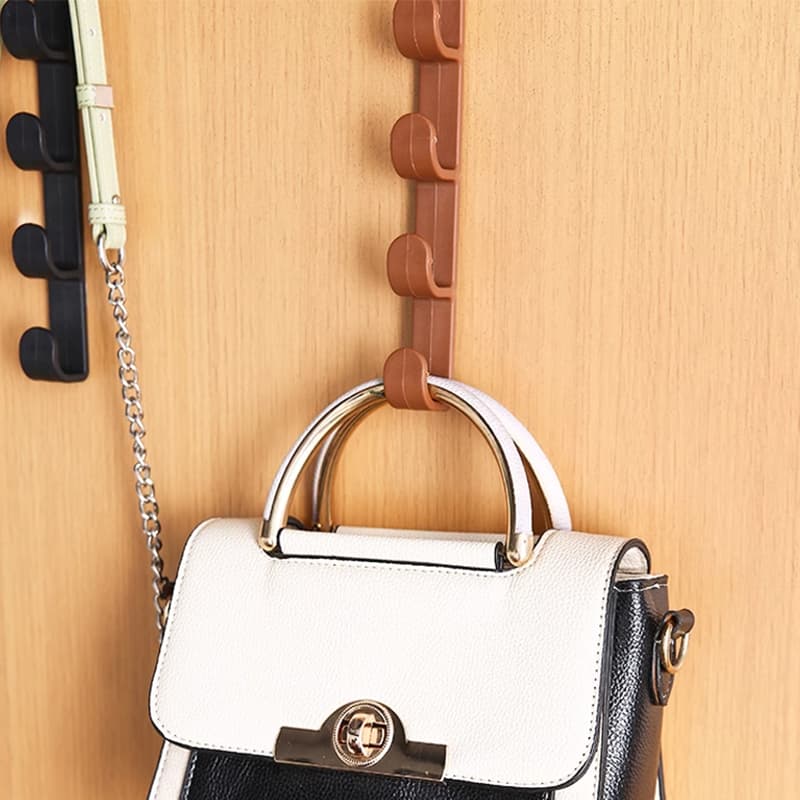 Cabide Suporte Para Porta Com 5 Ganchos Para Pendurar Da Porta/Bolsas/Chapéus/Acessórios