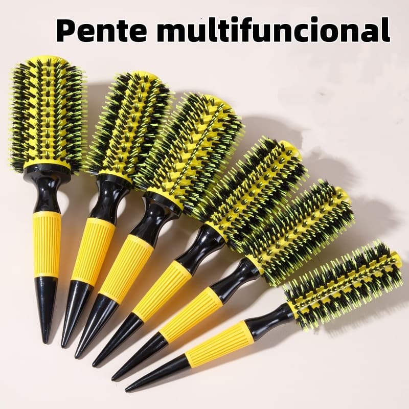 Kit 3 pc Escovas Profissionais De Cabelo Cerdas
