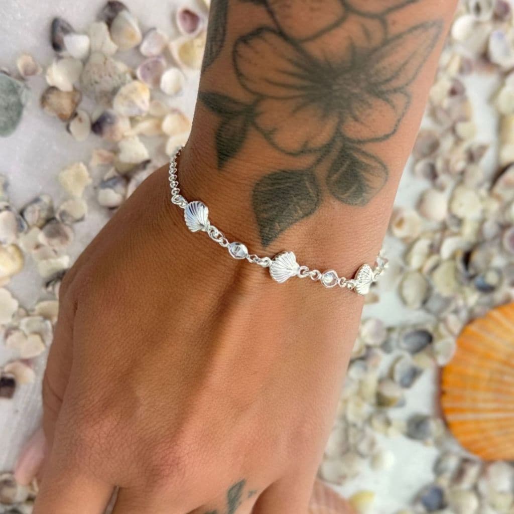 Pulseira Feminina Semi Joia Banhada Prata Hipoalergênica com Extensor