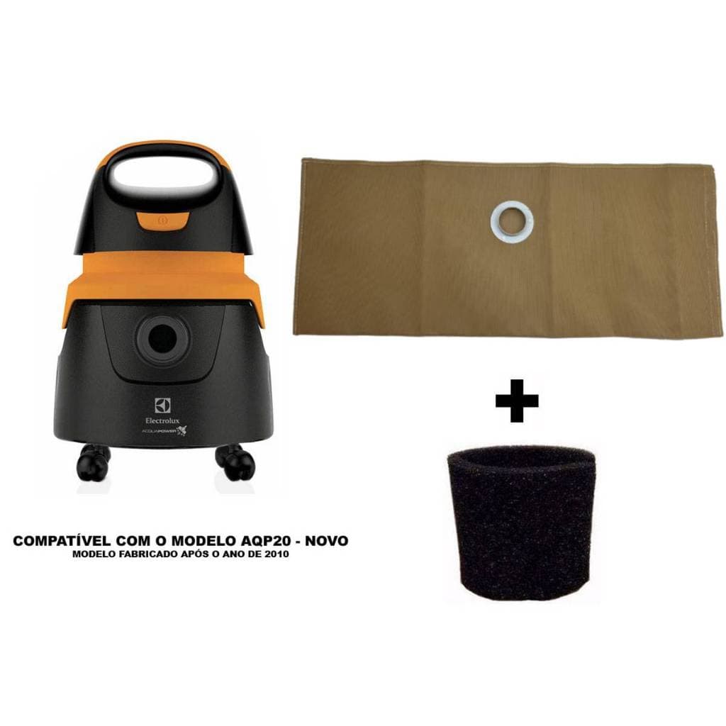 Saco Reutilizável Aspirador Electrolux AQP20 + Filtro Motor