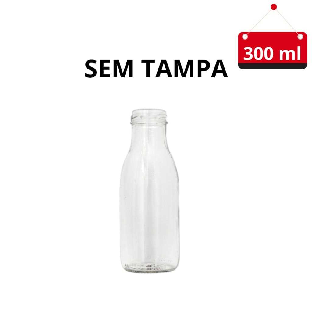 15 Un. Garrafa de vidro suco 300 ml SEM TAMPA