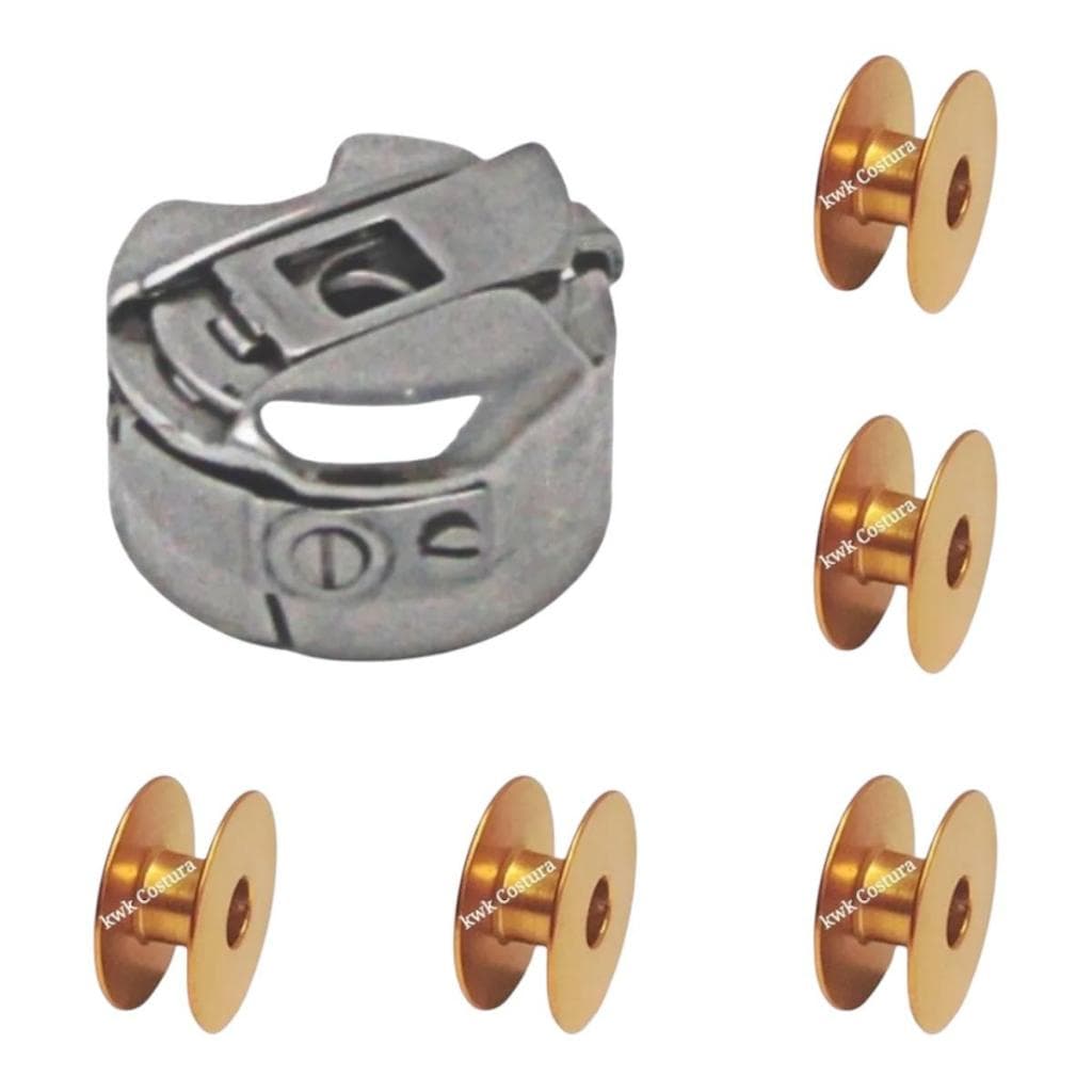 Caixa Bobina+5 Bobina P/máquina De Costura Reta Industrial