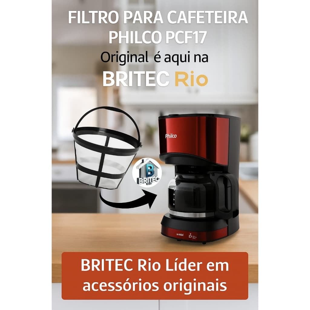 01 Filtro Permanente Para Cafeteira Philco Ph17 Inox Original Unidade