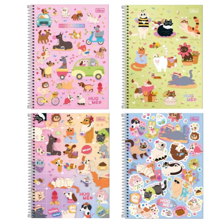 Caderno Universitário Hug Me 160fls 10Matéria Tilibra.
