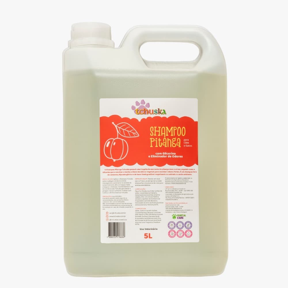 SHAMPOO PITANGA TCHUSKA 5000ML PARA PETSHOP CÃES