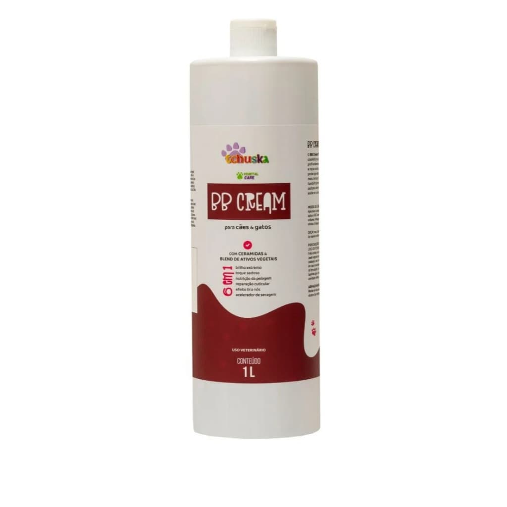Creme de hidratação para cães cachorros Tratamento 6 Em 1 Bb Cream Tchuska 1000ml pet shop