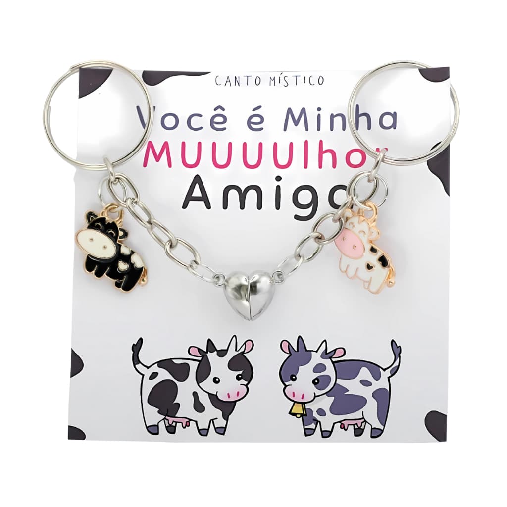 Conjunto Chaveiros Melhor Amigas Vaquinha Chaveiro Amizade