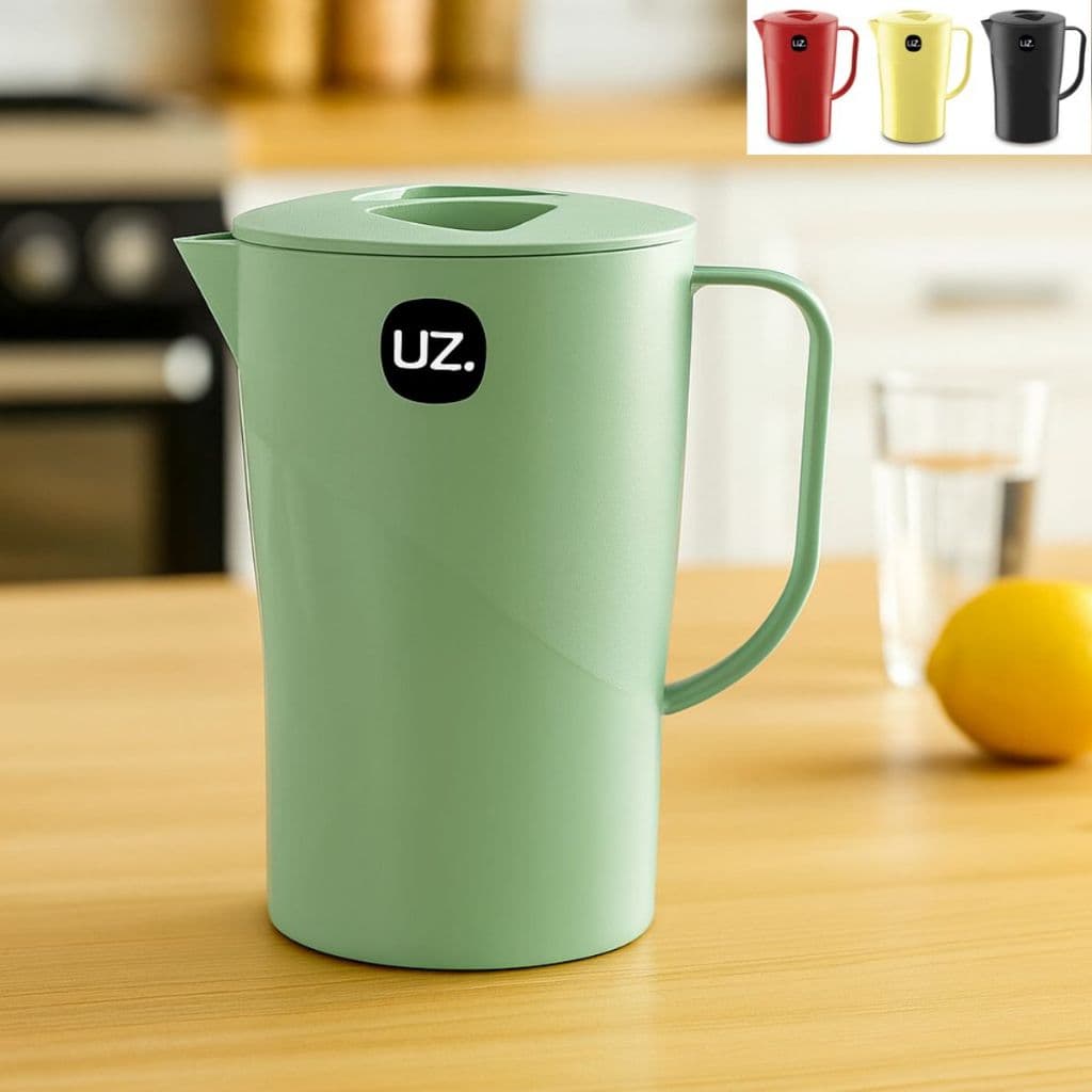 Jarra 2 Litros com Tampa – Plástico Reforçado UZ - Jarra Plástica para Suco e Água na Geladeira