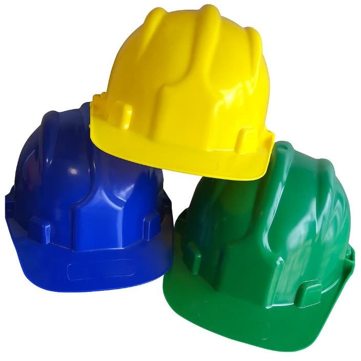 CAPACETE DE SEGURANÇA PARA OBRAS C/ SELO INMETRO / AZUL / AMARELO / VERDE / CONSTRUÇÃO
