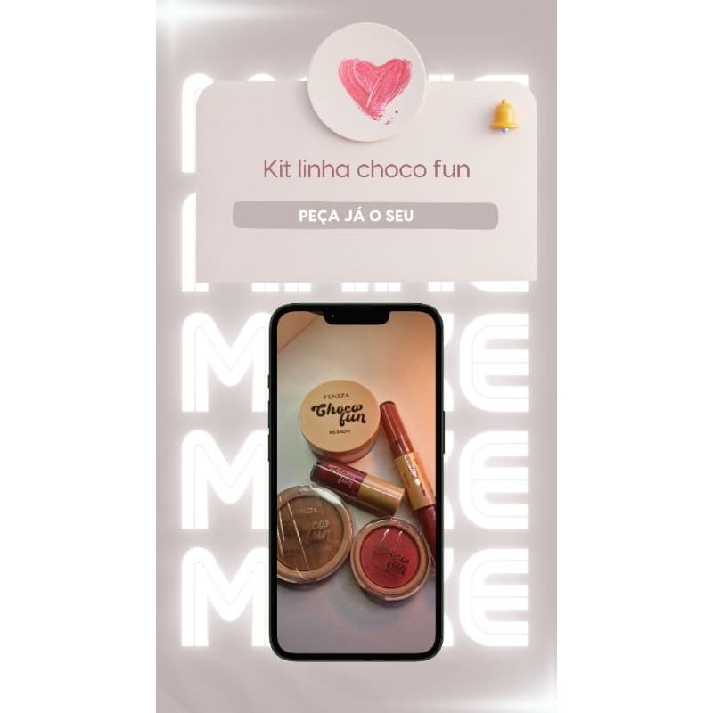 Super Kit Make Choco Fun Fenzza Beleza, Brilho e Bronze em um só lugar