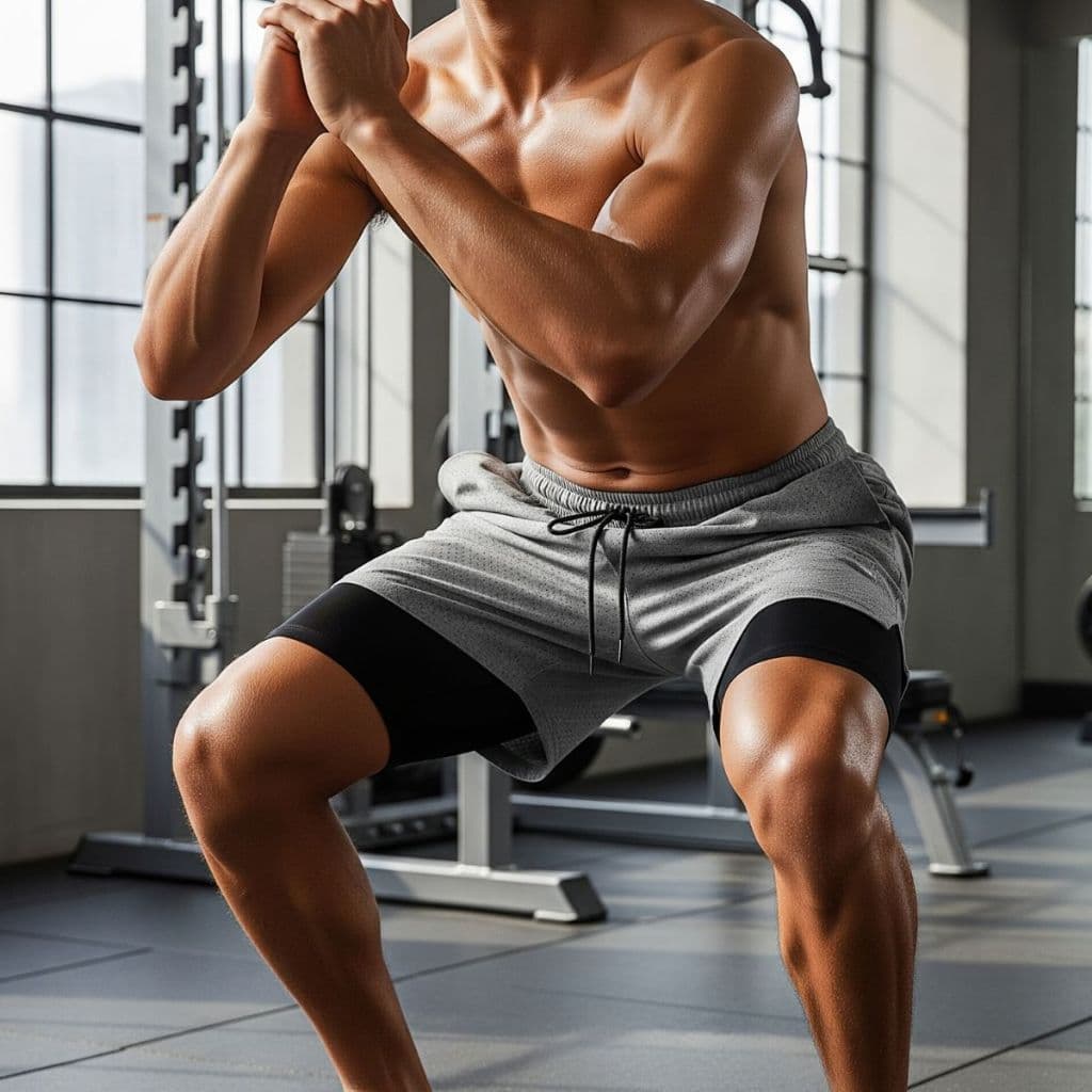 Bermuda Short Masculino 2 em 1 Forro Duplo Fitness Para Atividades Físicas Academia