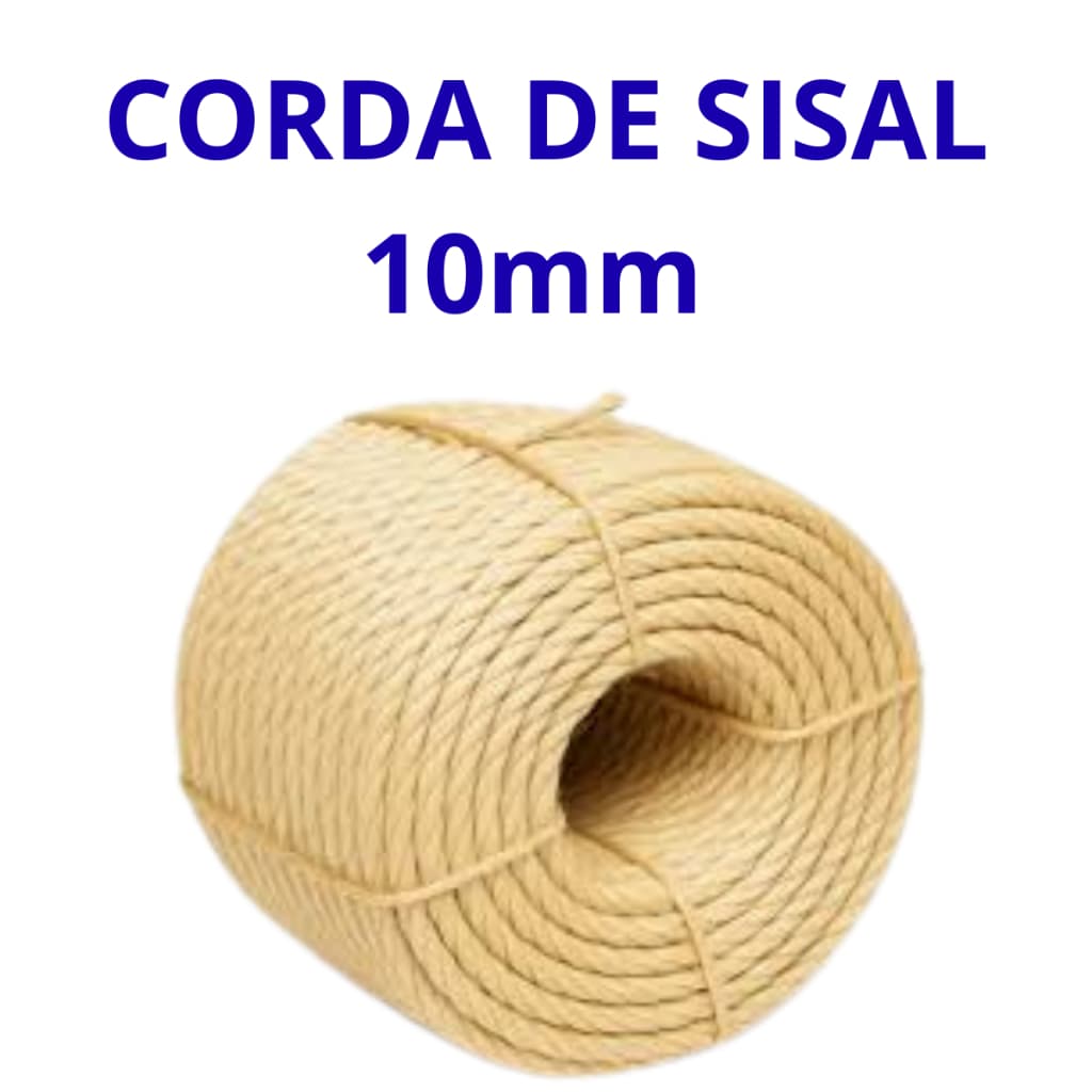 Corda Sisal 10mm Natural Grossa Para o Campo Artesanato Arranhador para Gatos