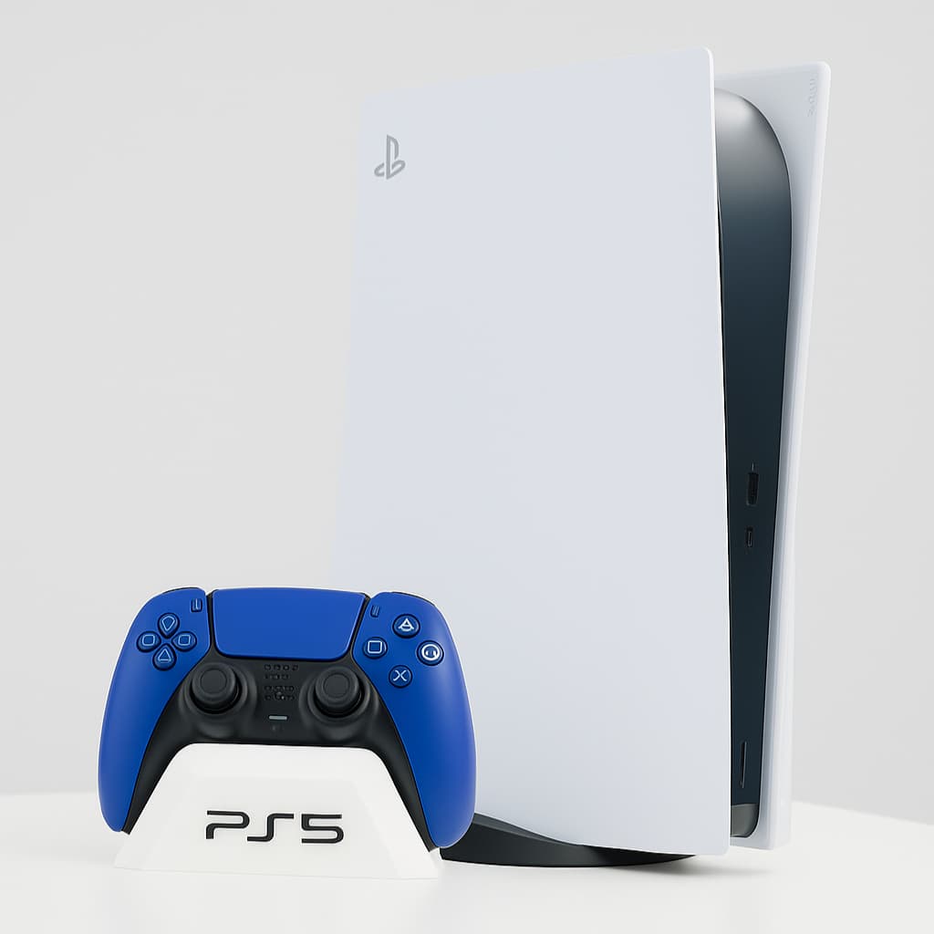 Suporte para Controle PS5 – Base Estilosa Impressa em 3D | Modelo Personalizado com Logo PS5