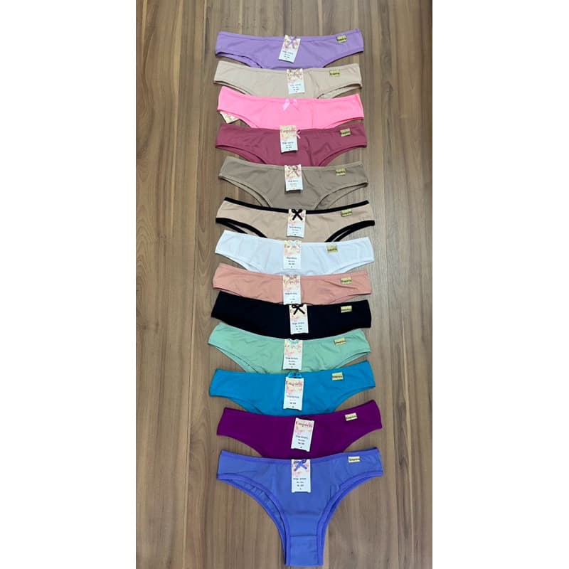 Kit 10 unidades de Calcinhas tanga conforto de poliamida para uso ou revenda