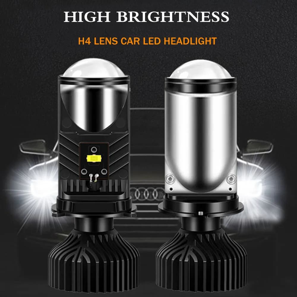 LAMPADA ULTRA LED UNIVERSAL H4, 90w, Mini Projetor 6000k, Carros, Caminhão, Moto - 12v