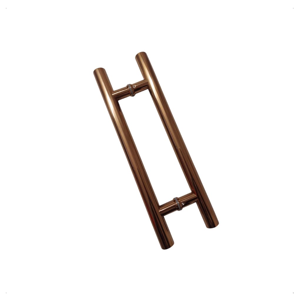Puxador Inox 45cm Rose Gold Porta Interna Externa Pivotante Vidro Portão Social Blindex Ferro Madeira
