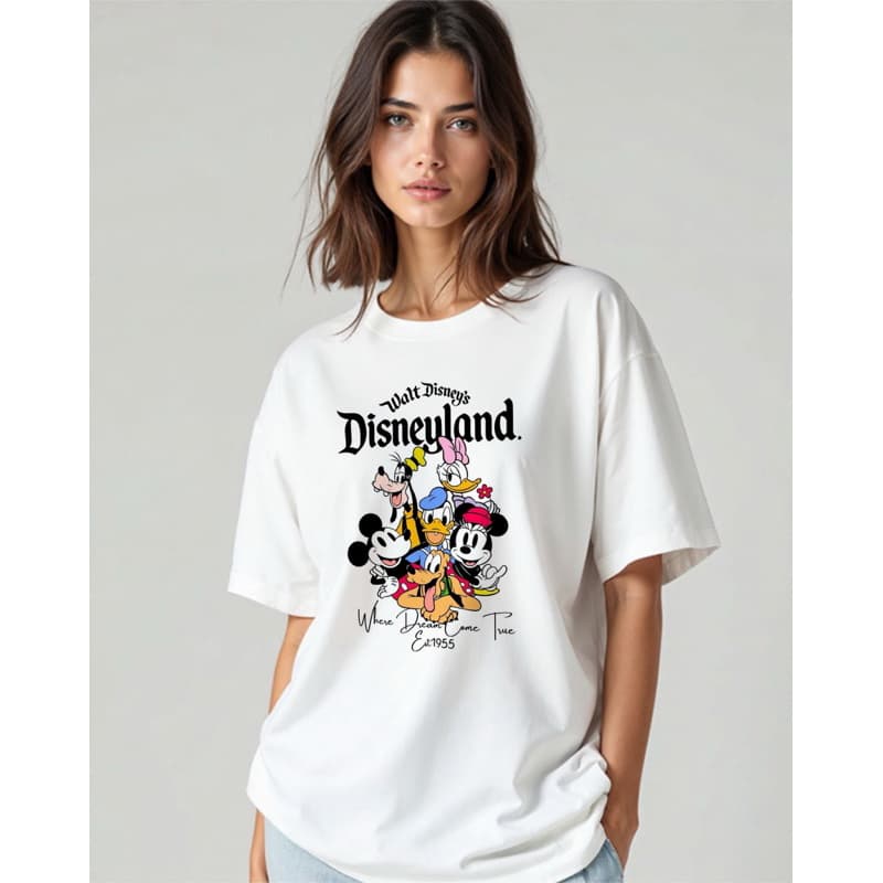 Camiseta Oversized Disney Land est 1995 100% algodão