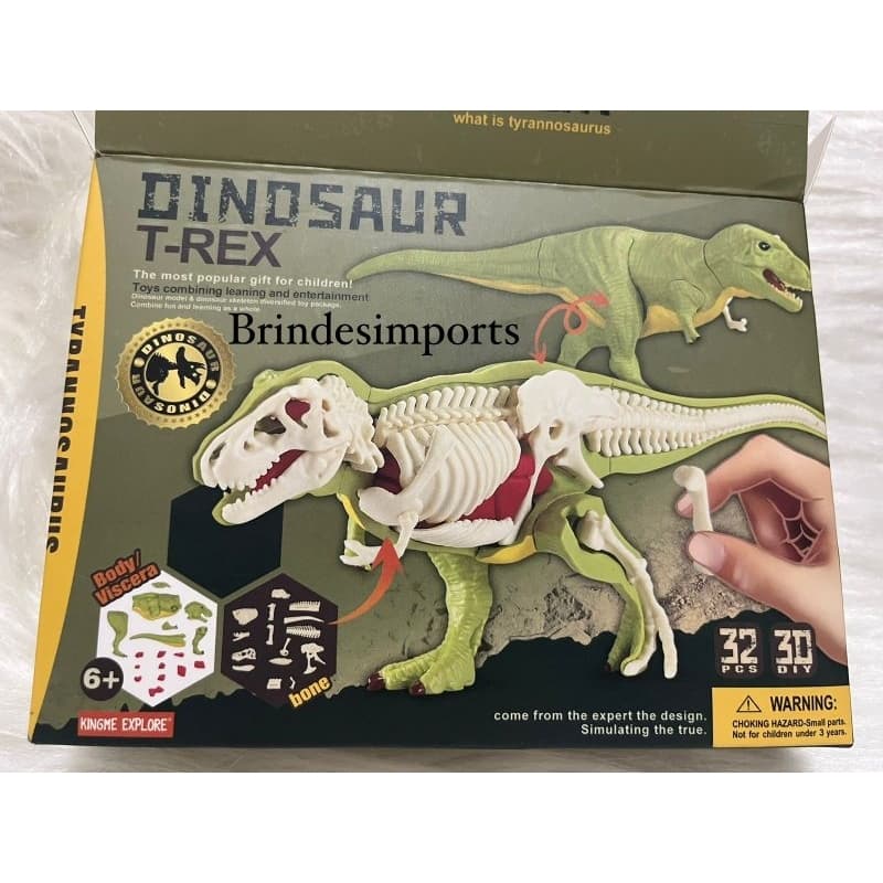 Fóssil De Dinossauro para montar 3D Legoos T REX Lego Brinquedos educacionais Arqueologia 32Peças