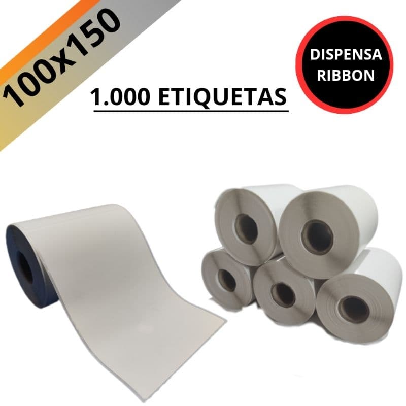 1.000 Etiquetas TÉRMICA 100x150mm (5 Rolos)Pronta Entrega"