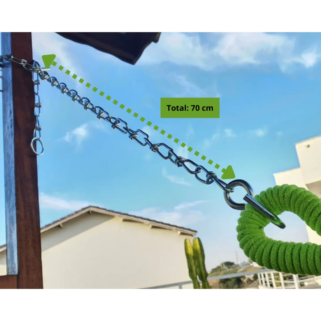 Extensor Alongador e Corrente para Rede de Descanso Cadeira Balanço ou Suporte no Geral