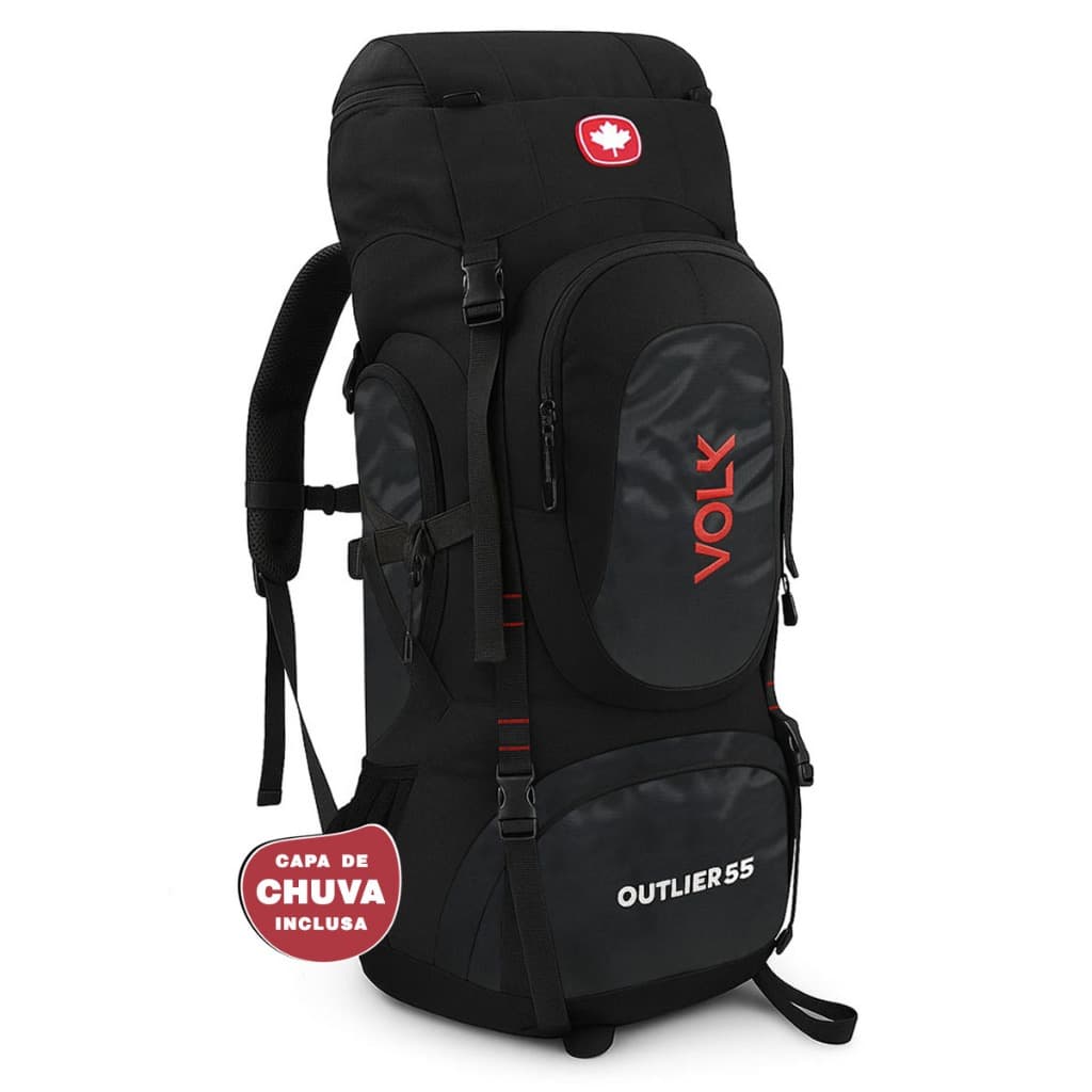 Mochila Camping Volk 55L Reforçada Impermeável