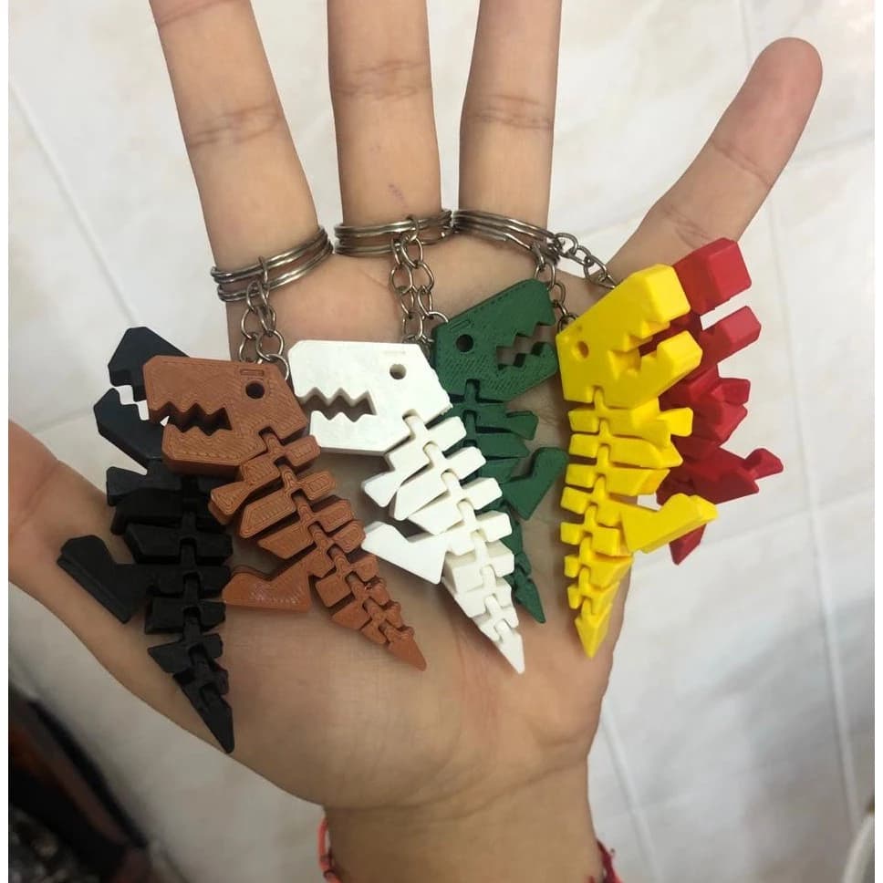 Chaveiro de Dinossauro Articulado - Diversas cores