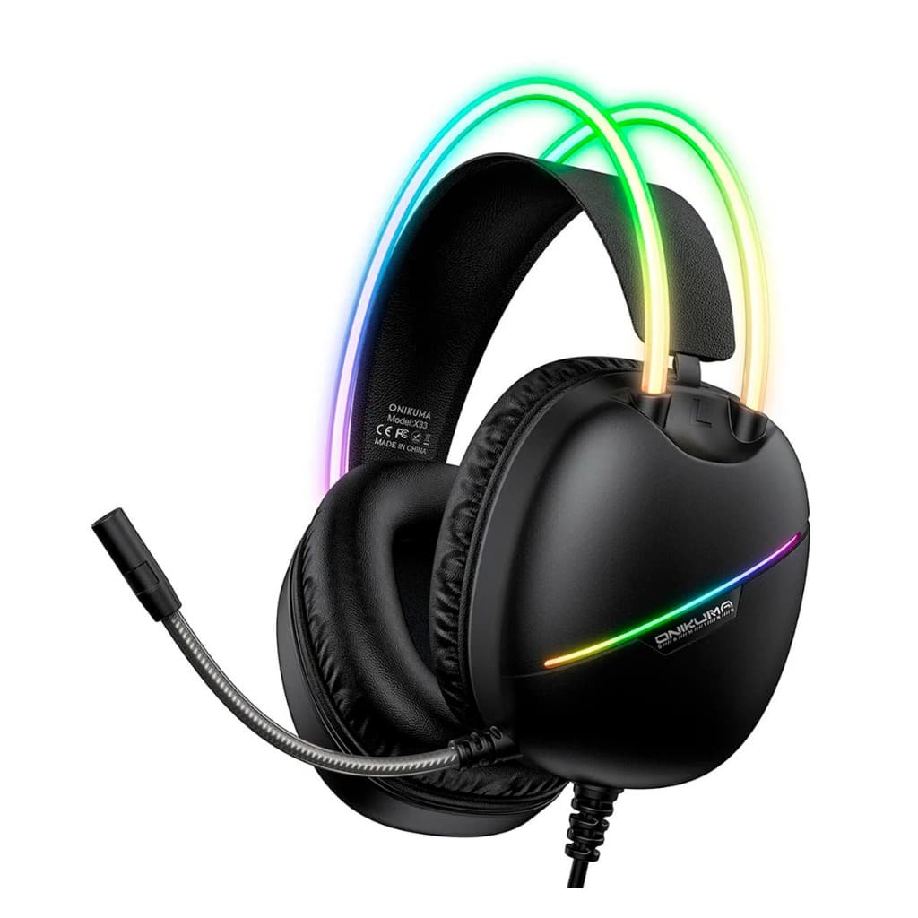 Headset Gamer Profissional Onikuma X33 USB / Type-C Preto