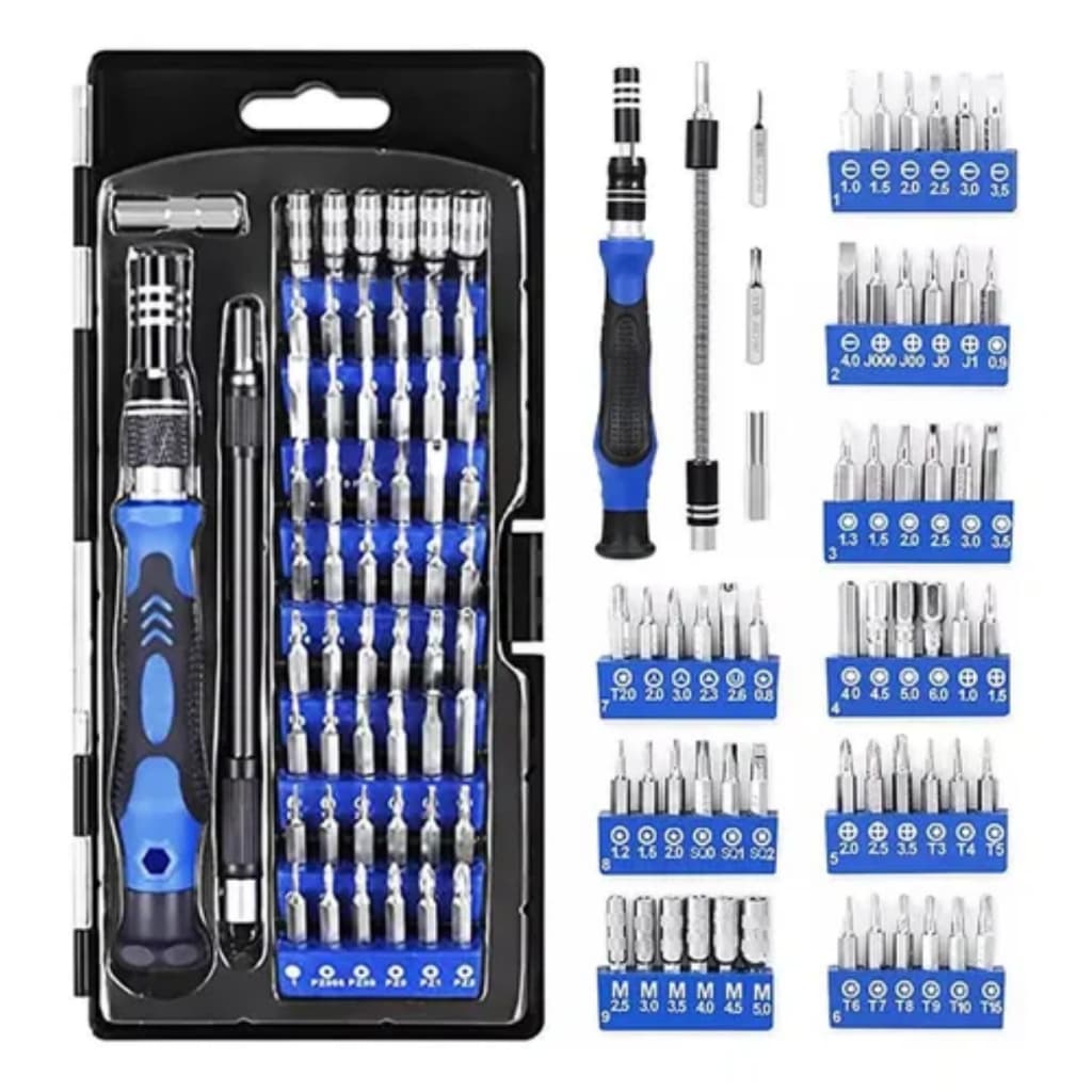 Kit Chave de Fenda Precisão 60 em 1 Portátil Multiuso – Manutenção Celular, Eletrônicos, Notebook