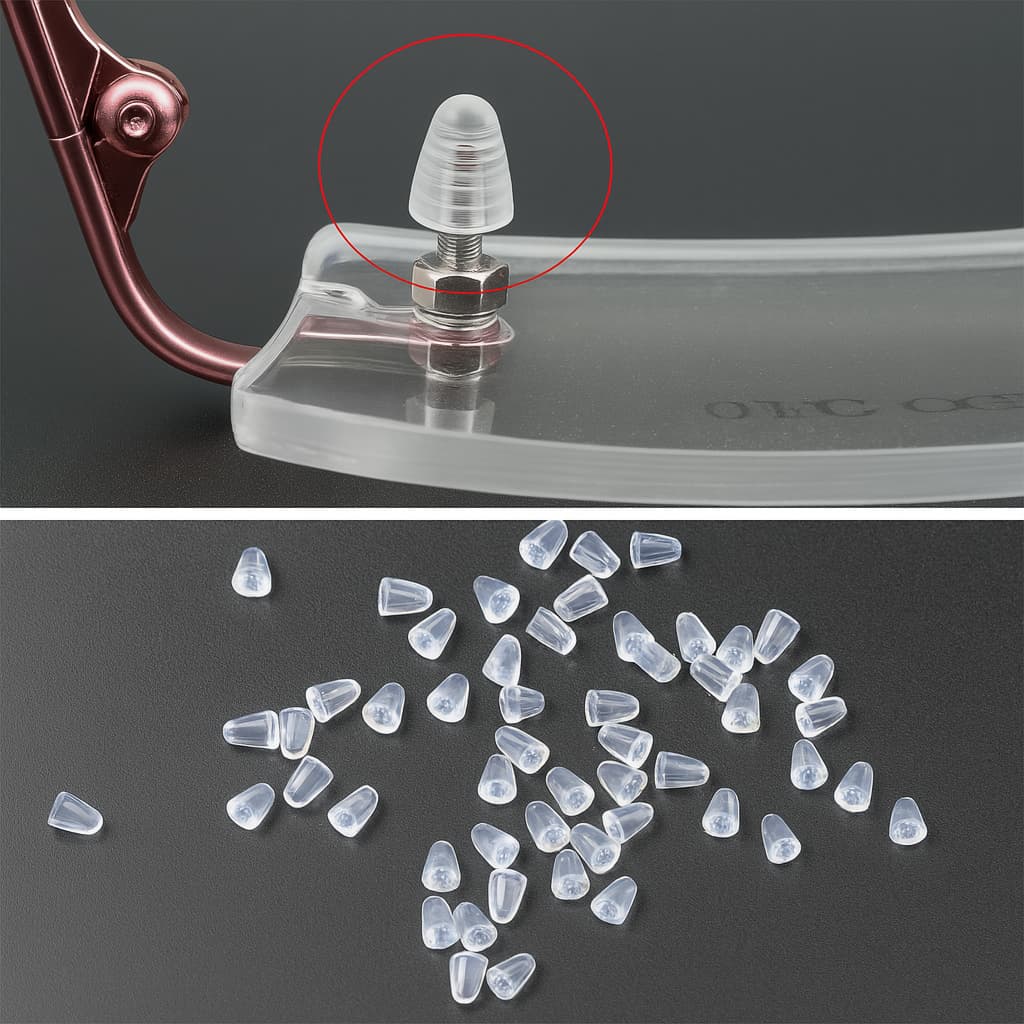 Protetor de Porca para Reparo de Óculos / silicone / capacete     +/- 80 Unidades